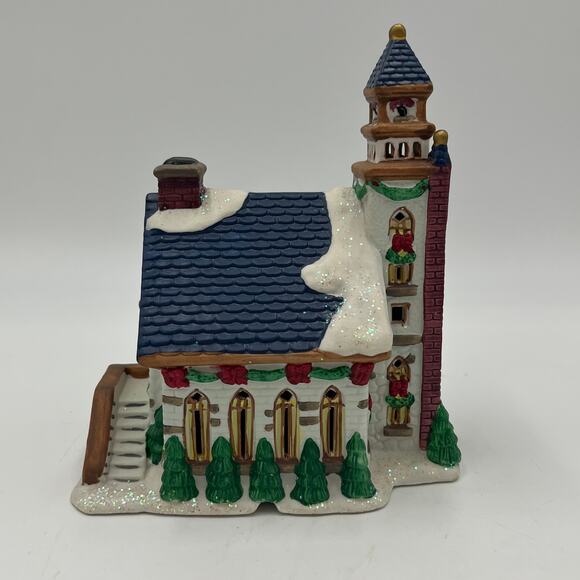 Vintage 1998 Trim a Home Porcelain Church Cathedral Hand Painted Collectibles - Picture 2 of 7